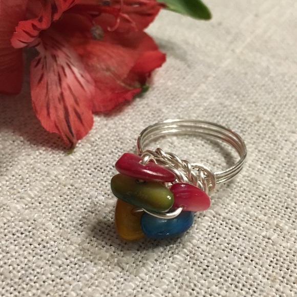 New colorful wire wrapped ring.π - Picture 2 of 8